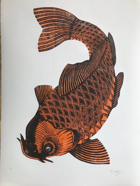 Orange Koi (Left Facing no.7 of 50)