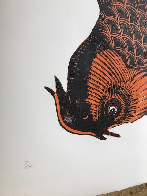 Orange Koi (Left Facing no.7 of 50)