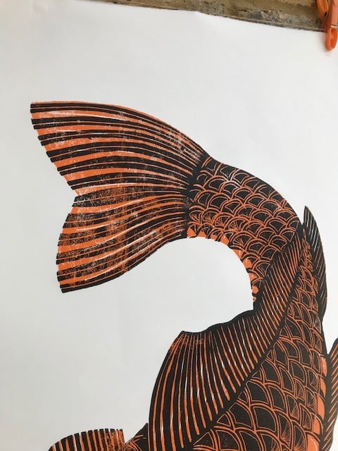 Orange Koi (Left Facing no.7 of 50)