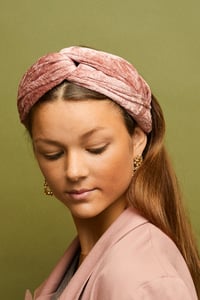 Rose velvet headband 