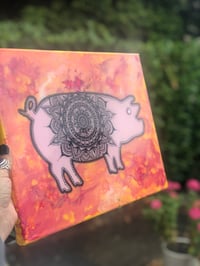 Image 3 of Pink pig mandala