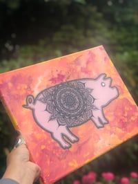 Image 5 of Pink pig mandala