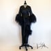 Image of Black "Selene" Dressing Gown 10% Off Discount Code: BLACKSELENE10