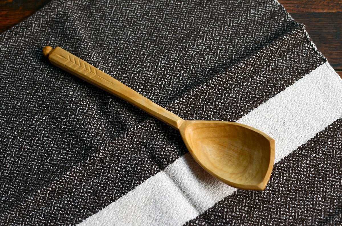 Small Black Birch Cooking Spoon - #28