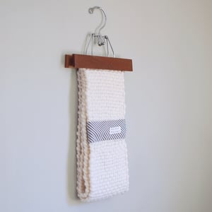 Image of handwoven loop scarf white