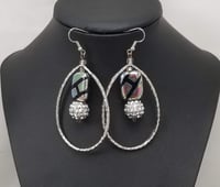 Image 1 of Retro Open face Tear Hoops 