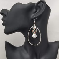 Image 2 of Retro Open face Tear Hoops 