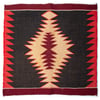 Navajo Rug Circa 1900-1925, 21 inches by 19 inches, Ganado Red Textile Eye Dazzler Pattern