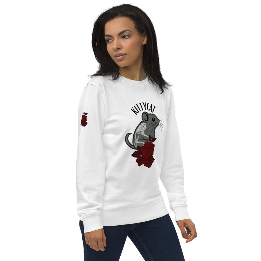 Image of Mouse kitty cat Unisex organic sweatshirt