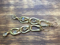 Image 1 of Arches in brass with rutilated quartz stones /n156