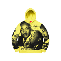 Supreme MLK Hooded Sweatshirt SS18 - Yellow, Size Large
