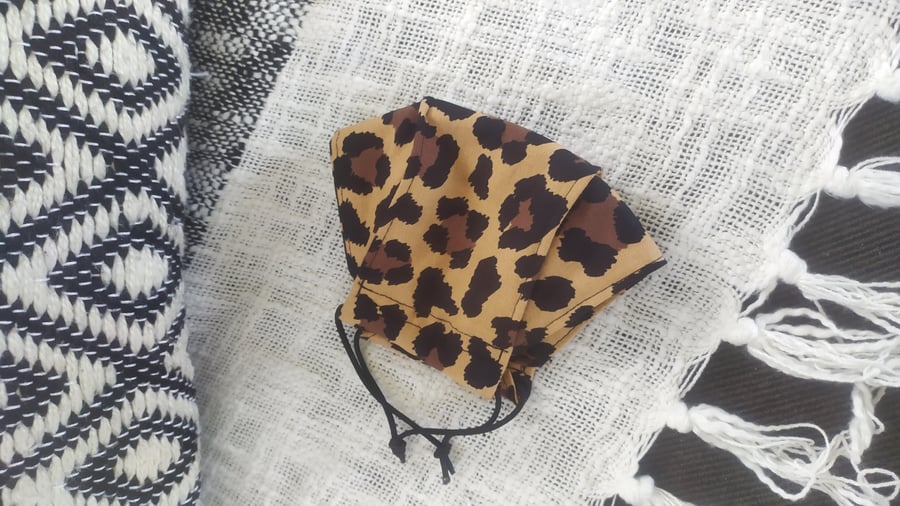 Image of Leopard print facemask