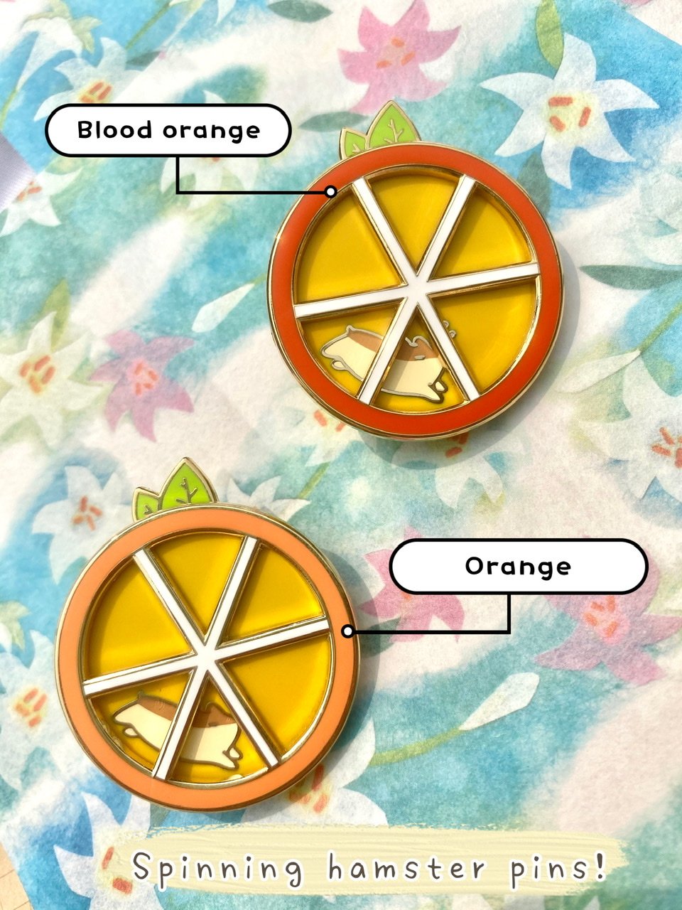 Original: Orange Spinning Hamster Wheel