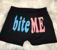 “bite me” custom shorts 