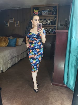 Image of Evalina Tropical Dress 