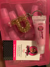 Lip gloss and Letter Keychain package 