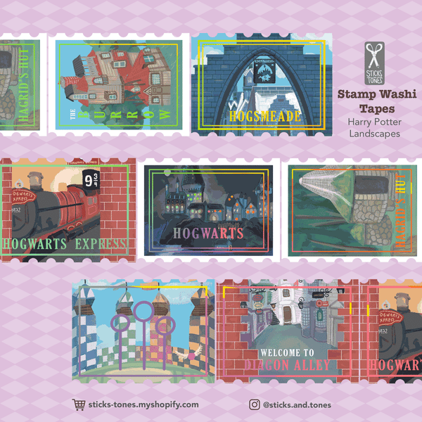 Image of Harry Potter Landscapes Stamp Washi Tape