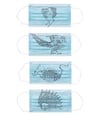 AI WEIWEI - "SHANHAIJING SERIES" FULL SET OF LIMITED EDITION SILKSCREEN PRINTED MASKS