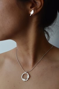 Image 1 of Oak leaves on ring necklace