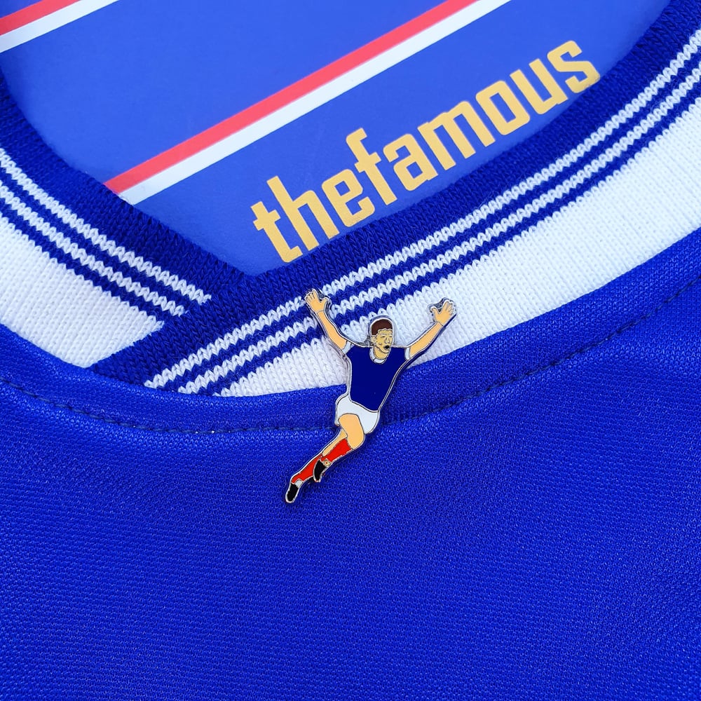 Image of Blue, White, Dynamite Pin - FREE P&P