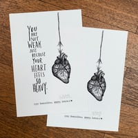 Image of Andrea Gibson Little Print: 'Heavy Heart' / A5 / with handmade bookmark