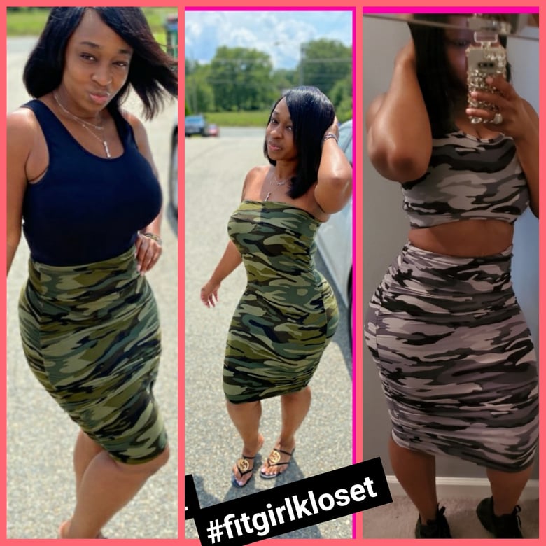 Image of Camo Skirt/Dress (green or gray)