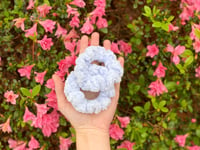 baby blue velvet scrunchie 
