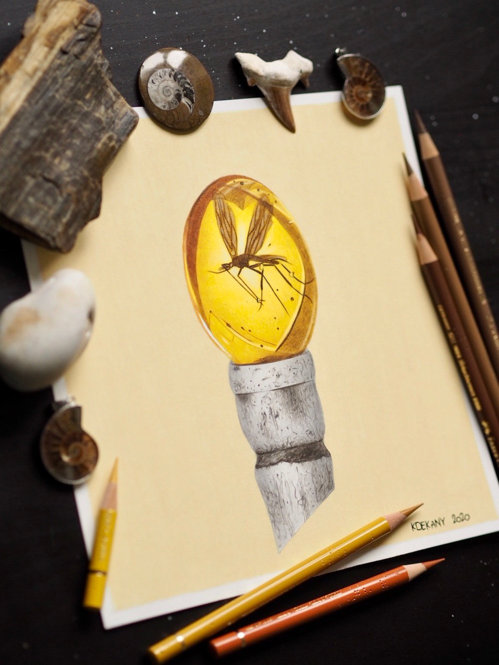 Image of 1993 Jurassic Park Mosquito in Amber Fine Art Print