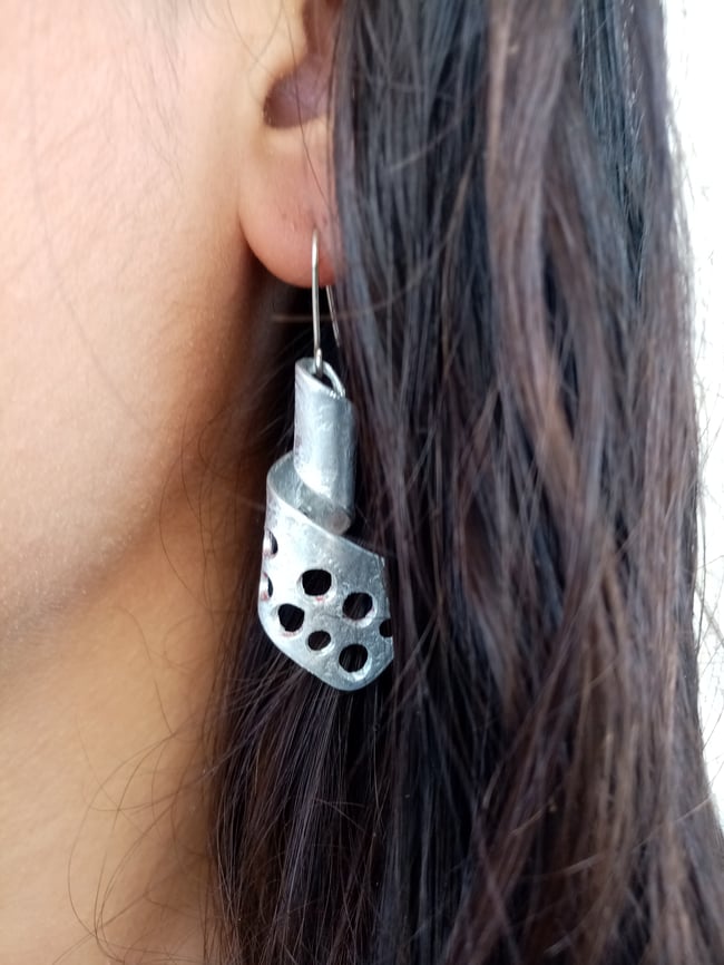 Pendientes Espiral de la colección espuma de mar