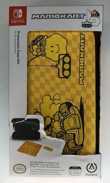 Image of PowerA Protection Kit for Nintendo Switch Lite - Yellow Mario Kart