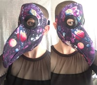 Image 1 of Glitter Galaxy Plague Doctor Mask