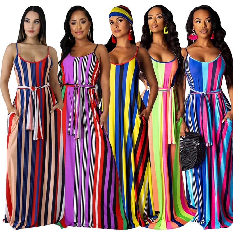 Mulit-Color Maxi Dress Image 4