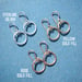 Image of mini hammered looper earrings