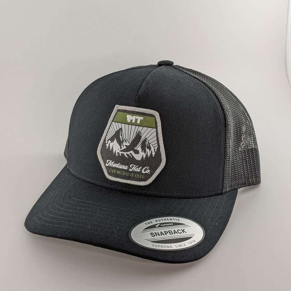 Image of Montana Eagle Patch Hat - Black