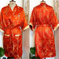 Image 3 of Oriental Satin Kimono Robe (Reversible)