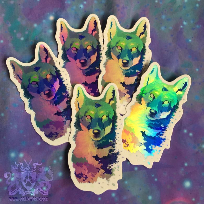 Image of Coloryote - Metallic Holo Coyote Sticker