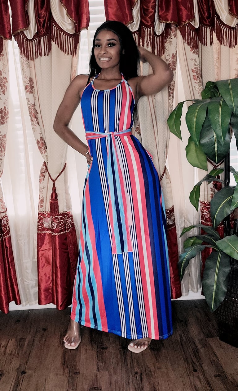 Mulit-Color Maxi Dress