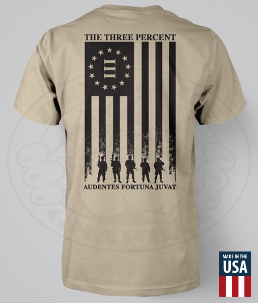 Image of THE THREE PERCENT "AMERICAN FLAG" T-SHIRT
