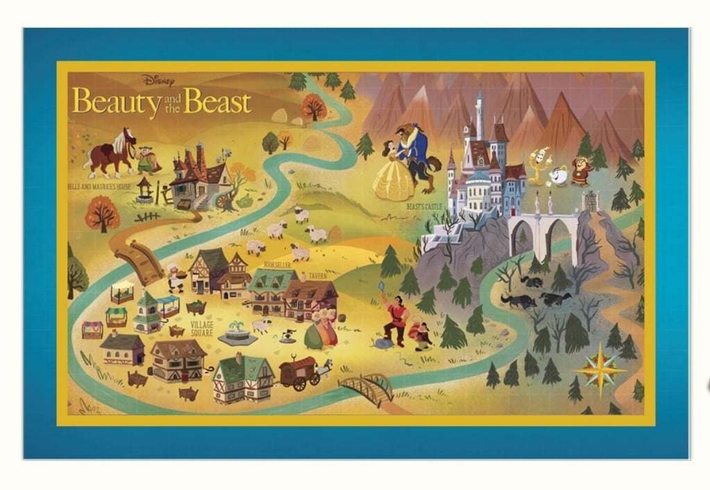 Image of Beauty and the beast disney maps wdi pin set le 400