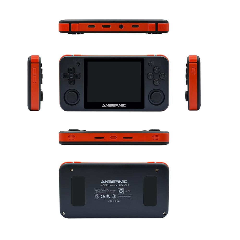 RG350 Handheld Console (Black/Orange) 64GB Ready to Play + Fully Loaded