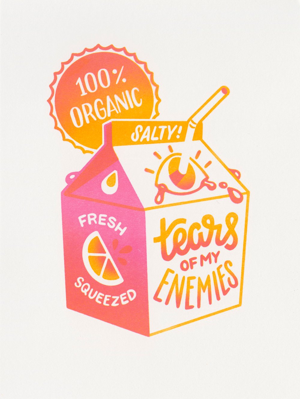 Tears of my Enemies Riso Print