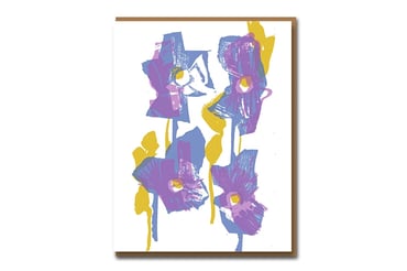 Image of Warhol Pansies - Greetings Card