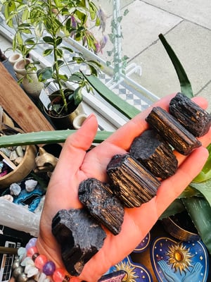 Image of Black tourmaline rough chunk 