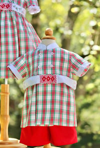 Image 1 of Size 3 Boy’s Lourdes Tartan Set 