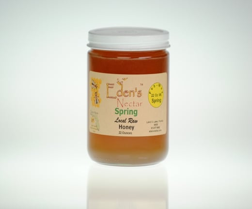 Eden's Nectar Raw Local Honey 22 oz. Jar