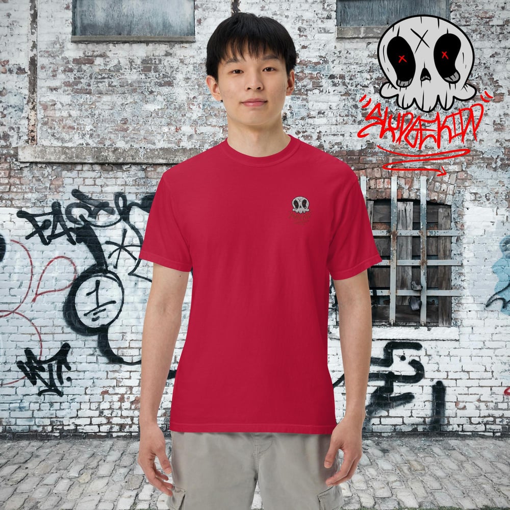 Skully embroidered Tee. (Comfort colors heavy duty shirt)