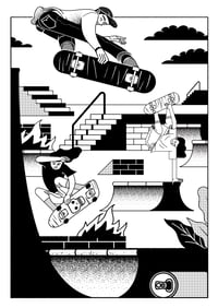 Image 2 of 'The Skatepark' limited edition Silkscreen  (just 1 Left)