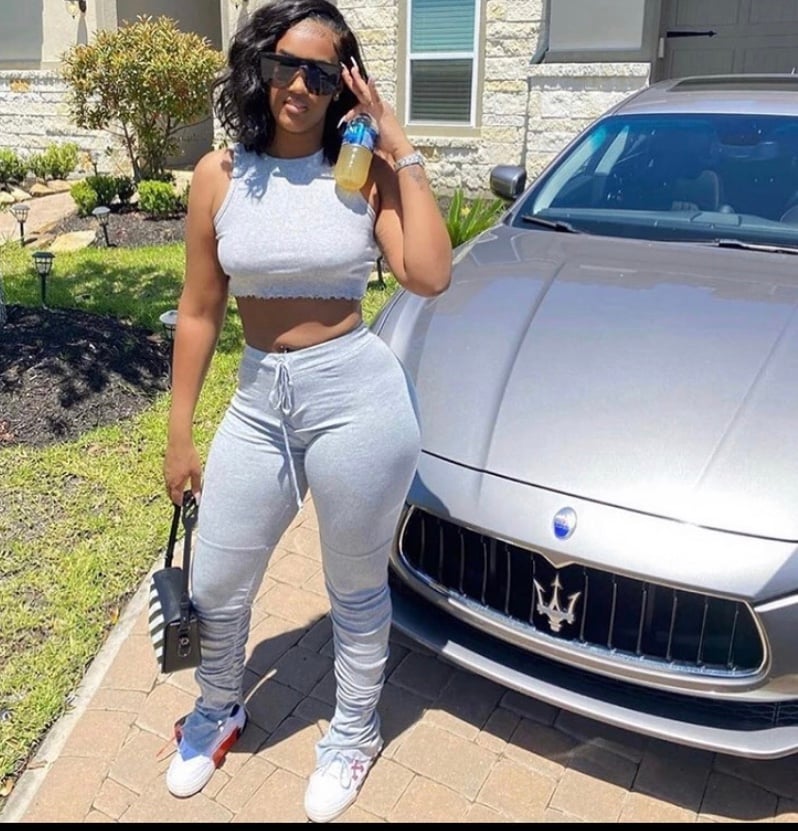 stacked grey sweats