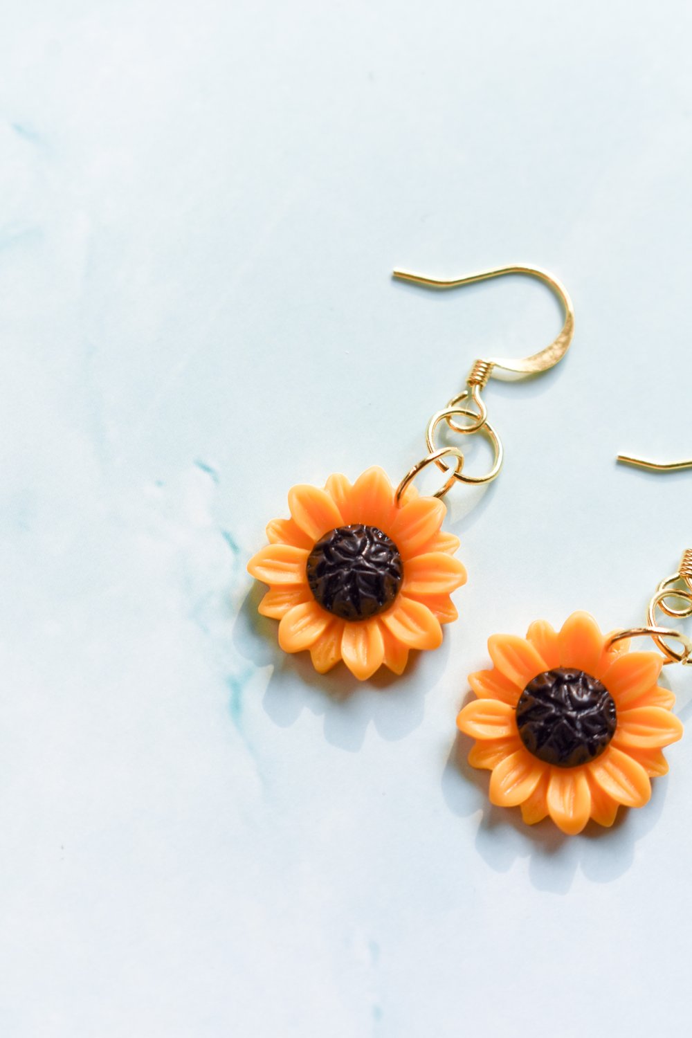 Image of Sunflower Hook Earrings