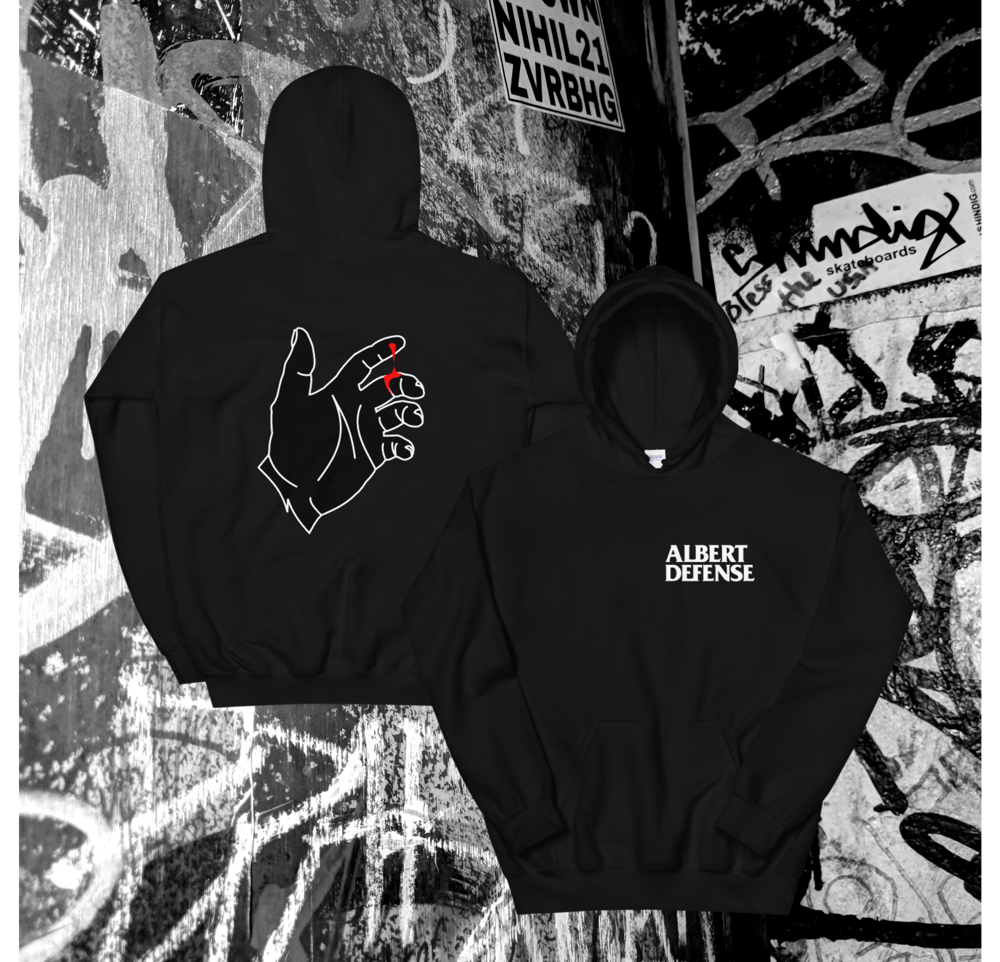 Image of New Black Hand Hoodie